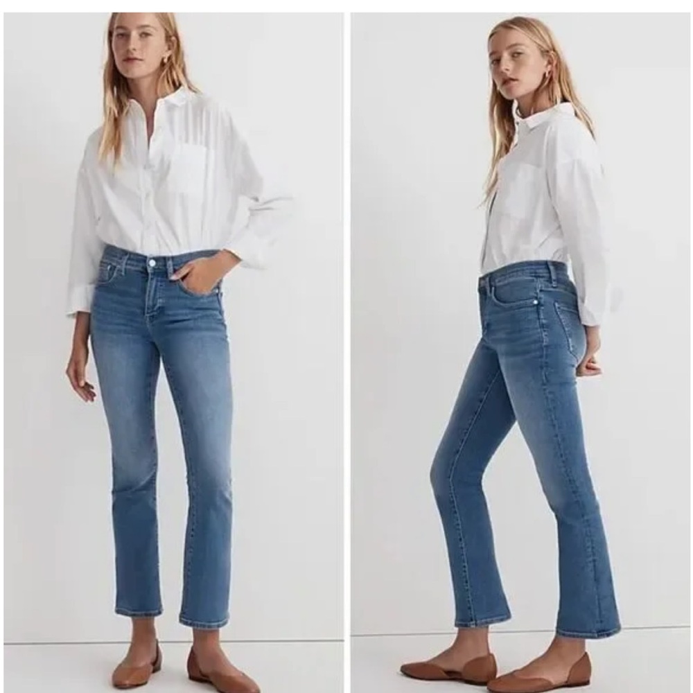 Madewell Curvy Kick Out Crop Jean Size 10 Mather Wash